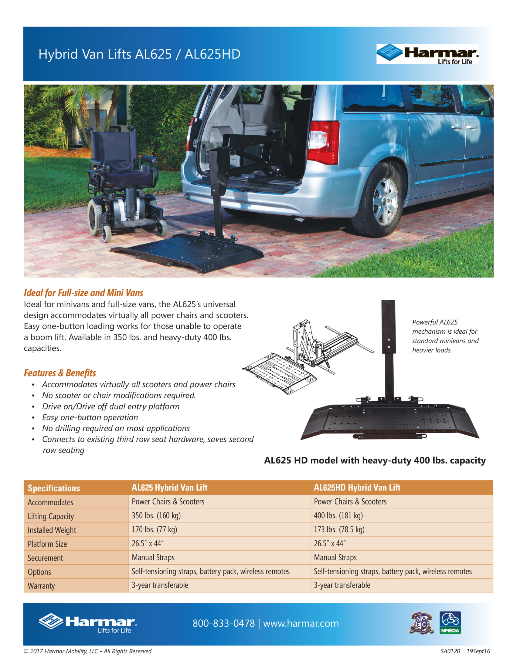 Harmar AL690 Side-Door Hybrid Platform | Harmar Powerchair Lift